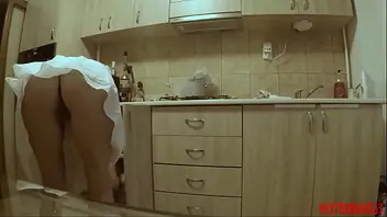 Young sweet hot teen in kitchen