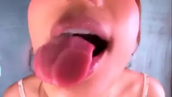 Asian girl lick