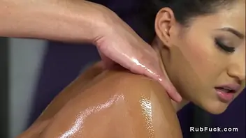 Big natural tits massage