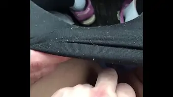 Black girl masturbation in the car