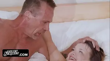 Daddy fucks step daughter every time mommy leaves