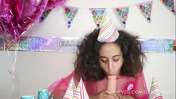 Ebony birthday blowjob