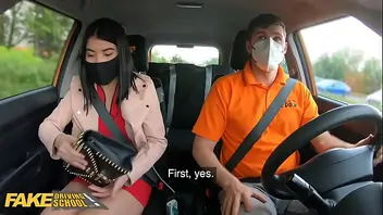 Fake driving instructor orgasm