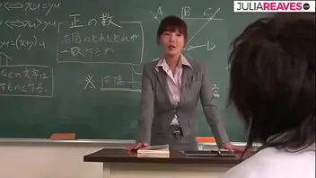 Fondling hot japanese teacher in tight skirt