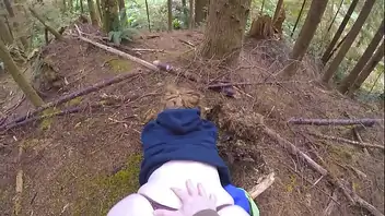 Hairy girl sex in the woods