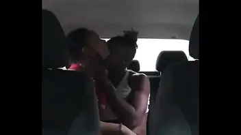 Lesbian trining in car