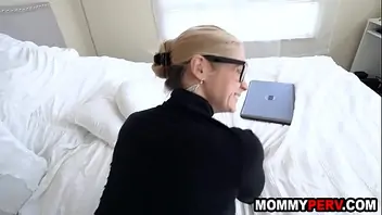 Mature mom watches porn son