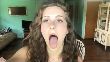 Tongue job teen